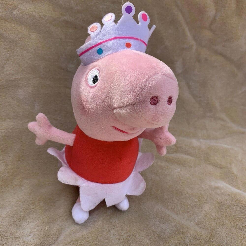 Ty Beanie Babies Peppa Pig Ballerina Crown  & Tutu Plush 8” Stuffed Animal​​​